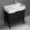 Black Bathroom Vanity, Modern, Free Standing, 32